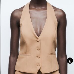 NWT Jason Wu camel halter vest